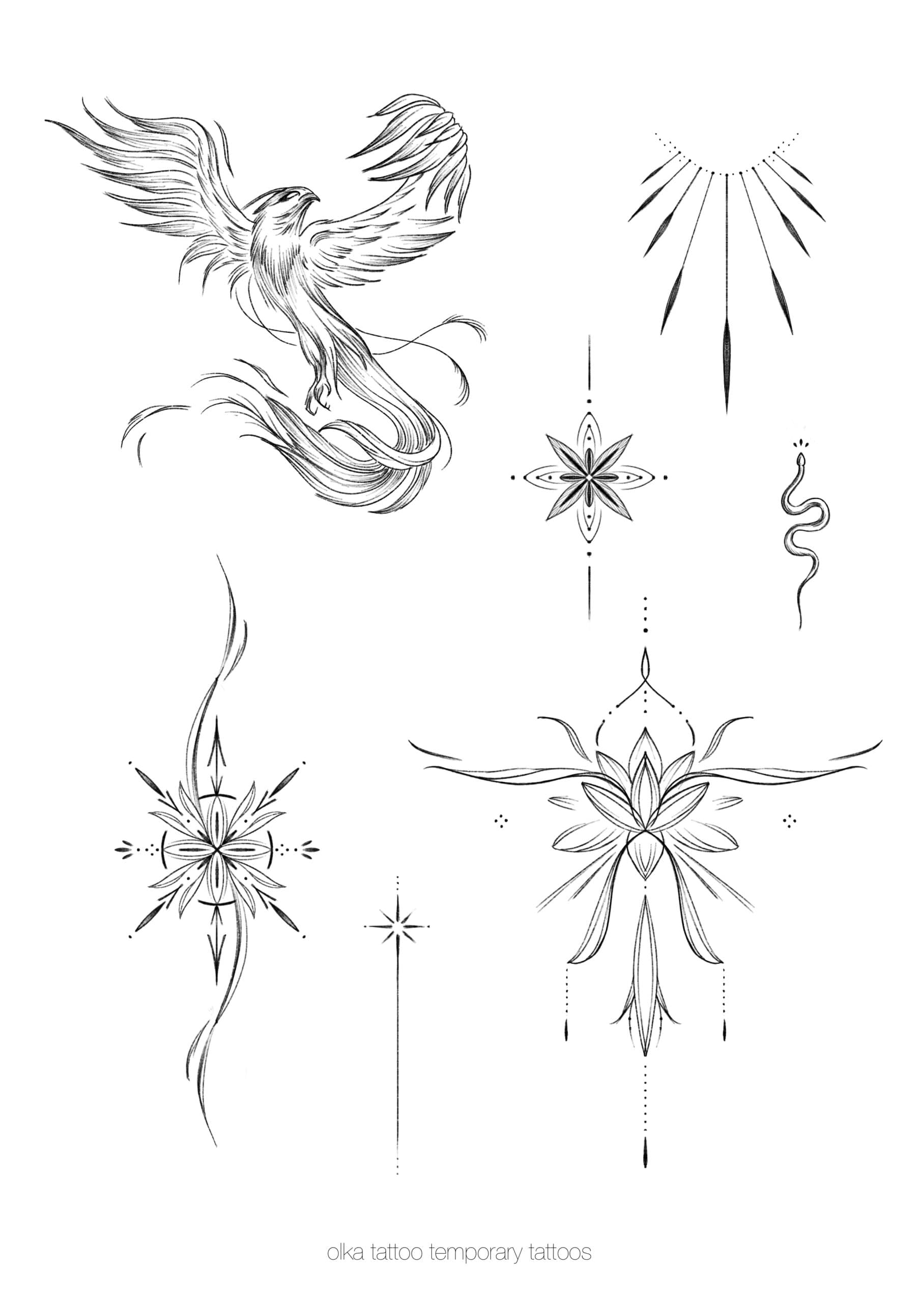 Tymczasowe tatuaże – Arkusz Mistyczny